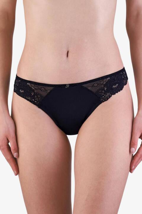 Трусики стрінги, чорний 