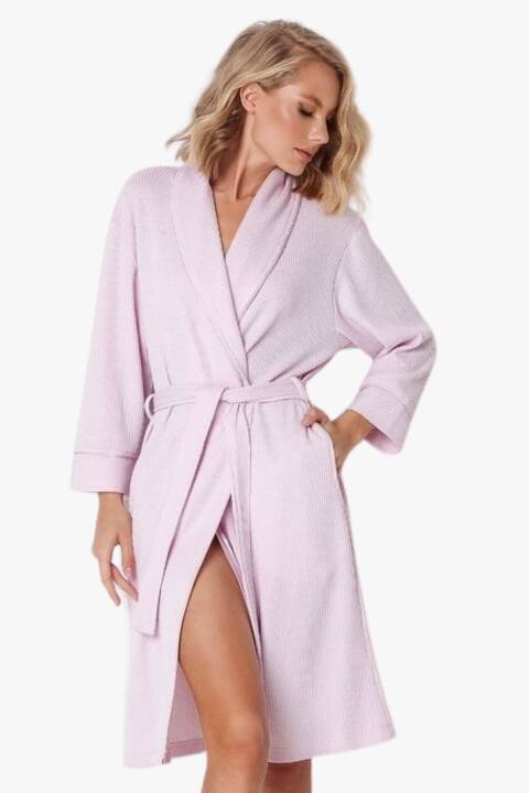Жіночий халат подовжений ARUELLE Annalise bathrobe pink Annalise bathrobe pink