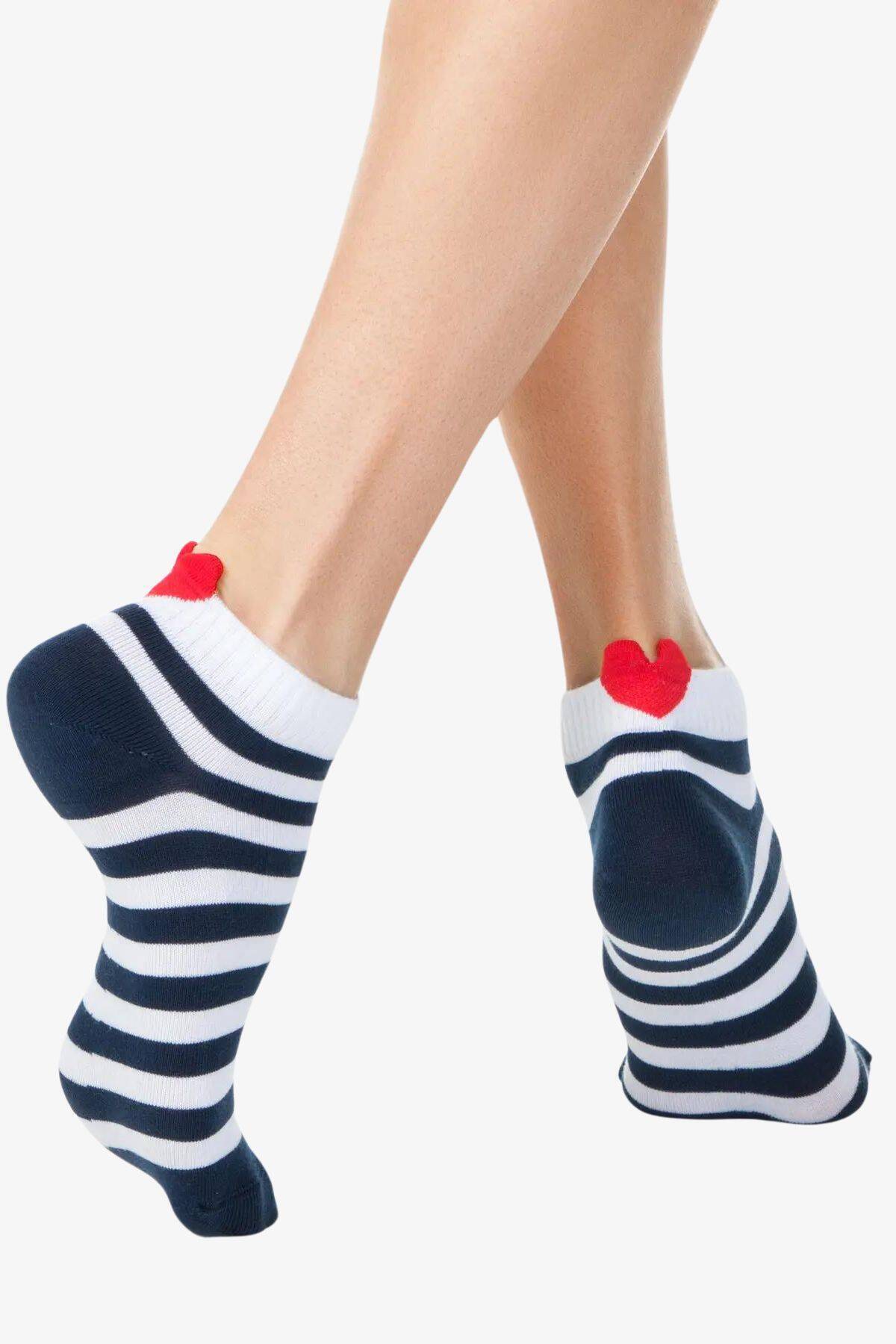 Шкарпетки жіночі короткі Conte 20С-18СП, 223 білий-темно-синій вид 0