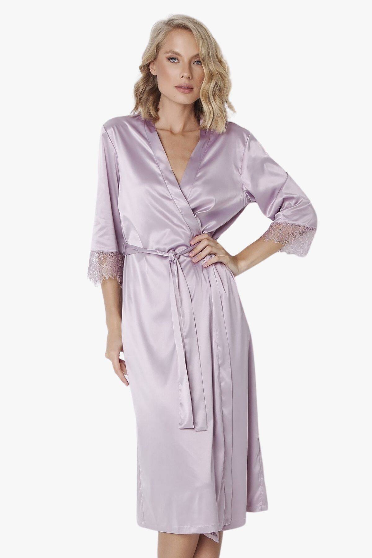 Халат женский удлиненный ARUELLE Celine gown, violet вид 0