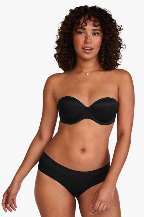 Бюстгальтер балконет, чорний 