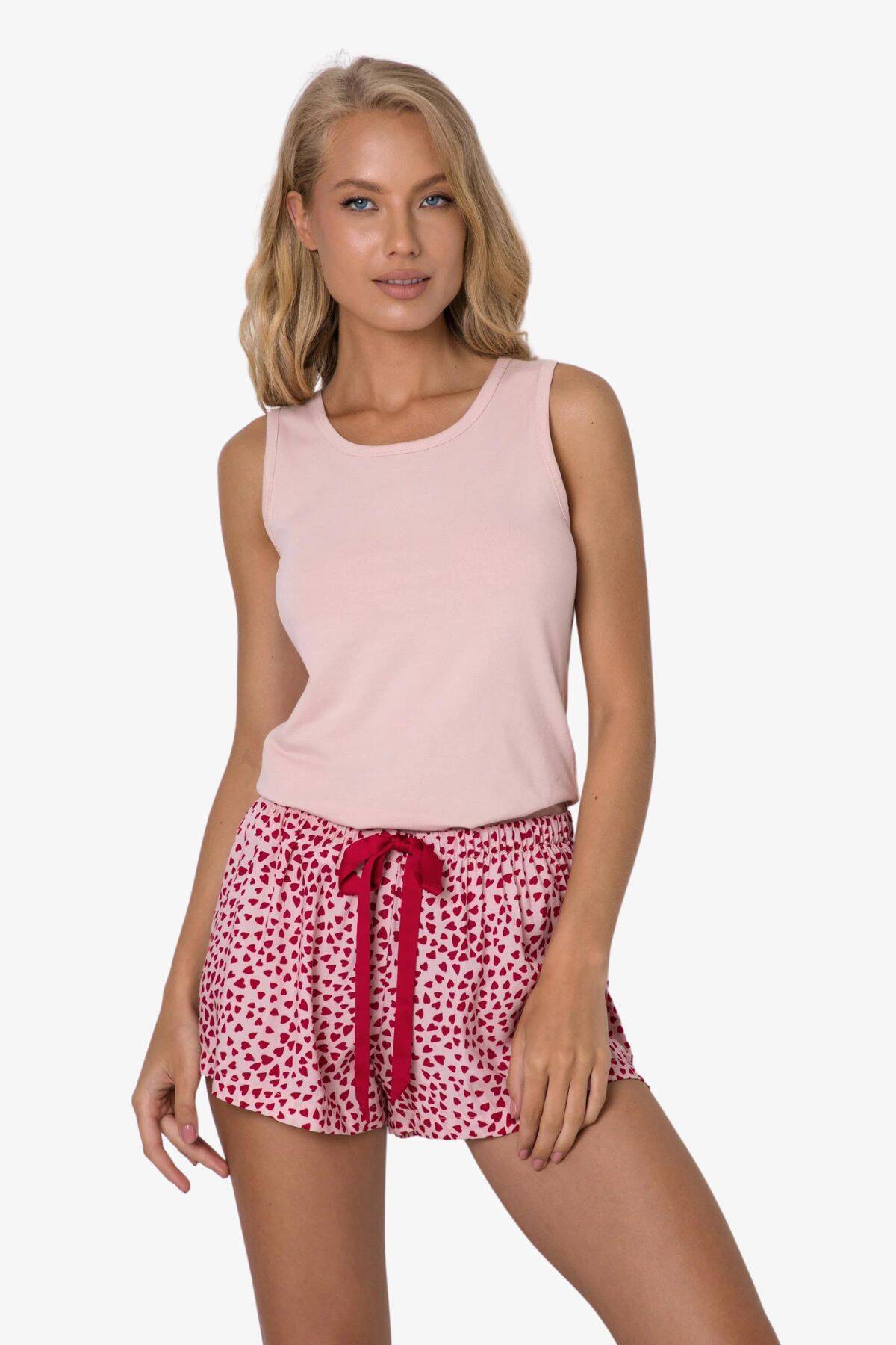 Жіноча піжама ARUELLE Erin pajama short, рожевий вид 0