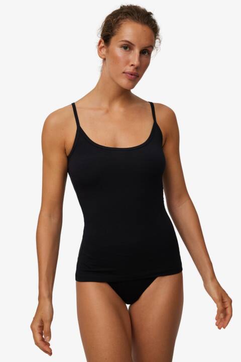 Майка жіноча на тонких бретелях, чорний 