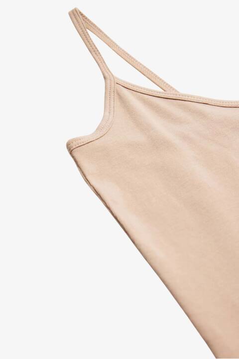 Майка жіноча на тонких бретелях, бежевий 