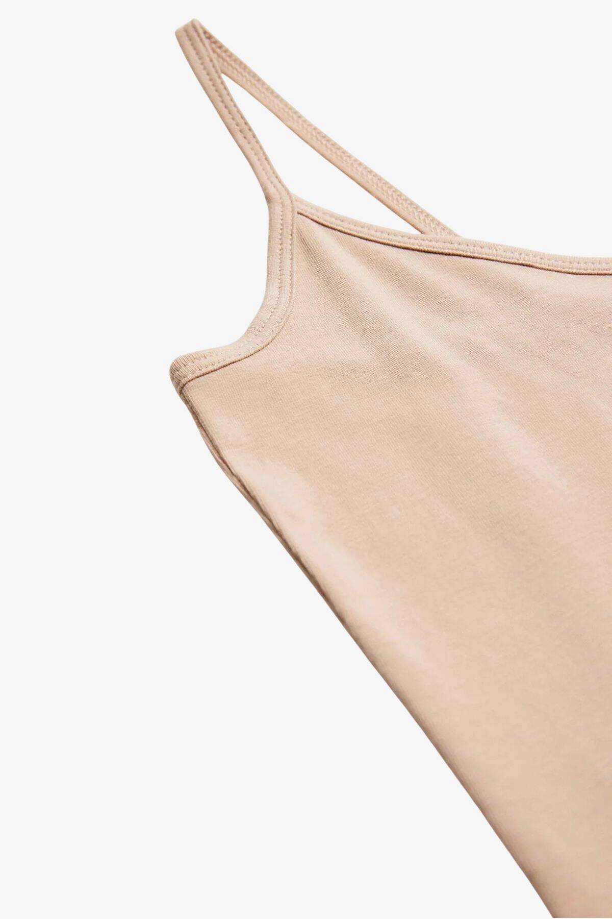 Майка жіноча на тонких бретелях Ysabel Mora 19145, бежевий вид 0