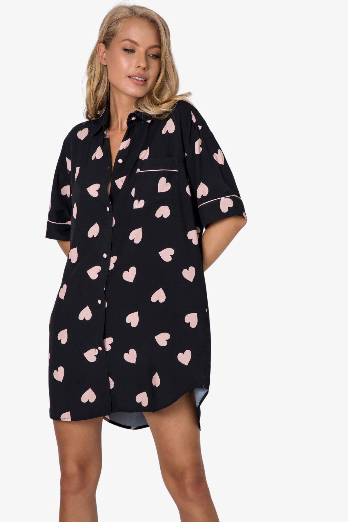 Рубашка жіноча ARUELLE Kelly nightdress, чорний вид 0