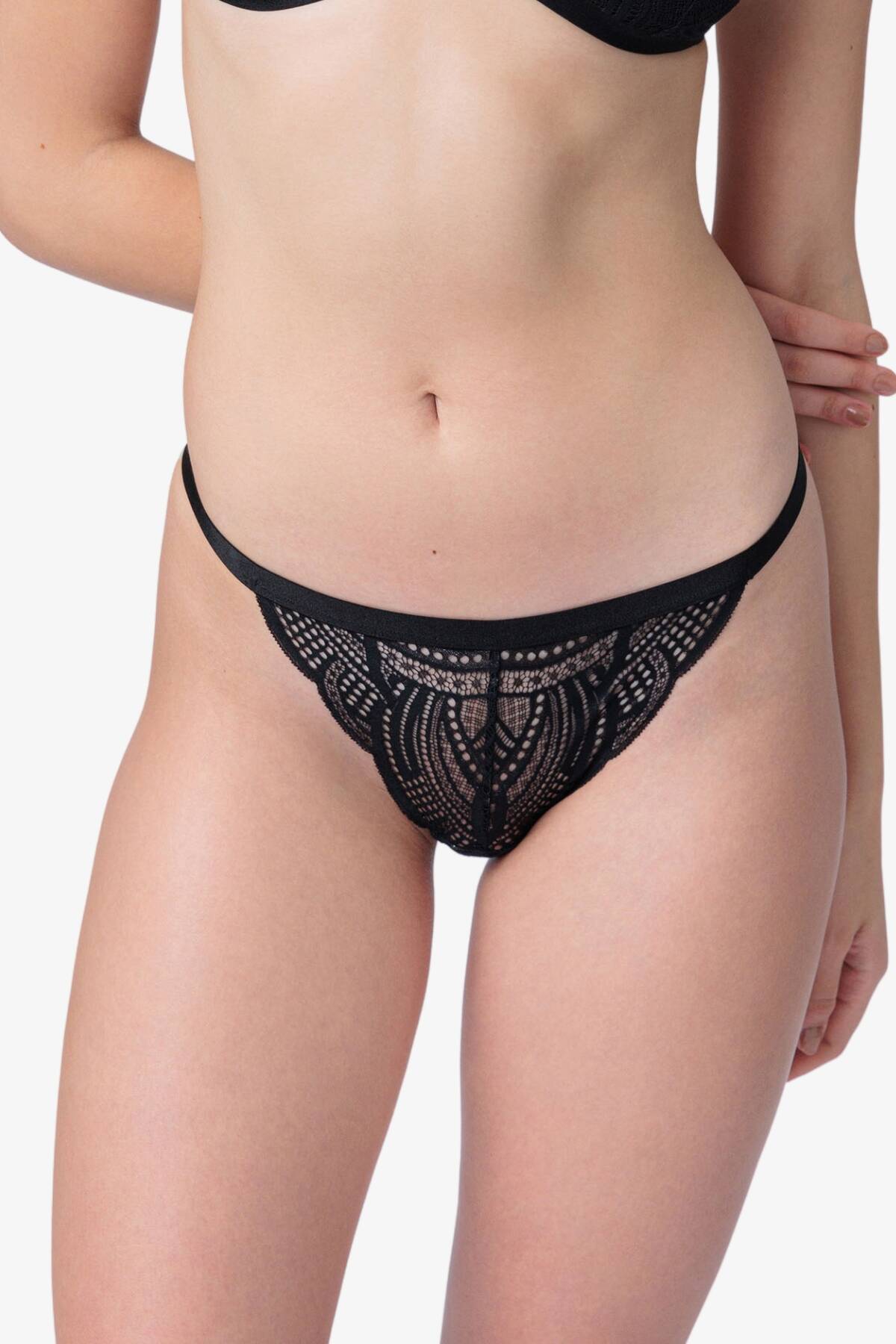 Трусикі стрінги Dorina FXST0005LA103-2X0313, чорний вид 0