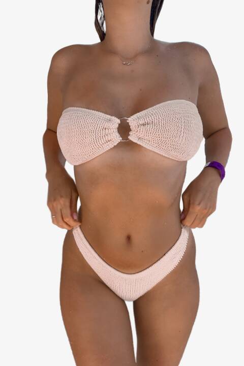 Купальник жіночий бандо., молочний 