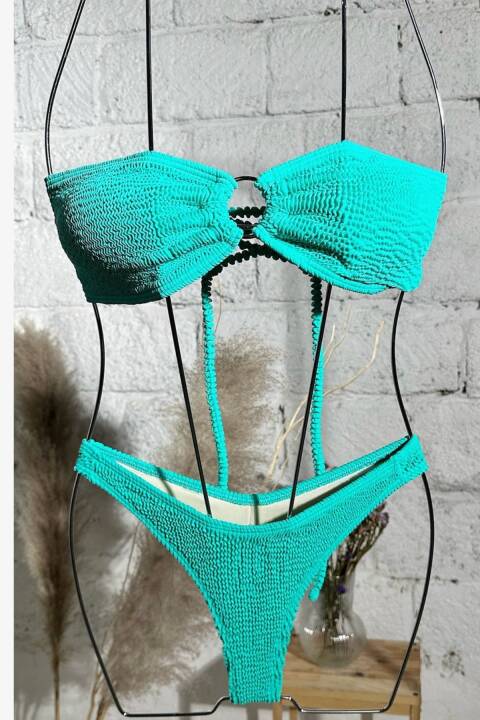 Купальник жіночий бандо., бірюза 