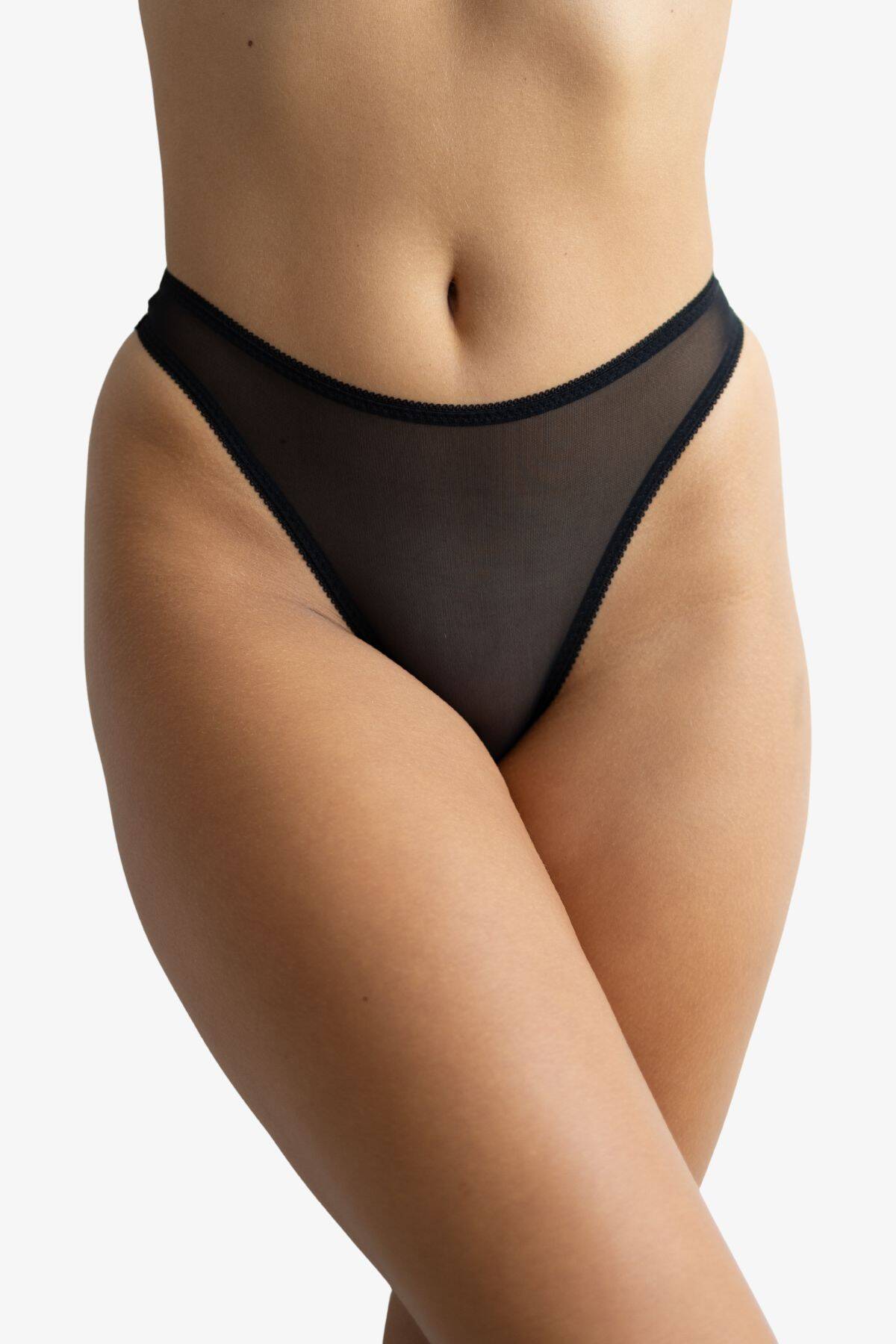 Трусики жіночі стрінги MILANGE MLI 4002, чорний вид 0