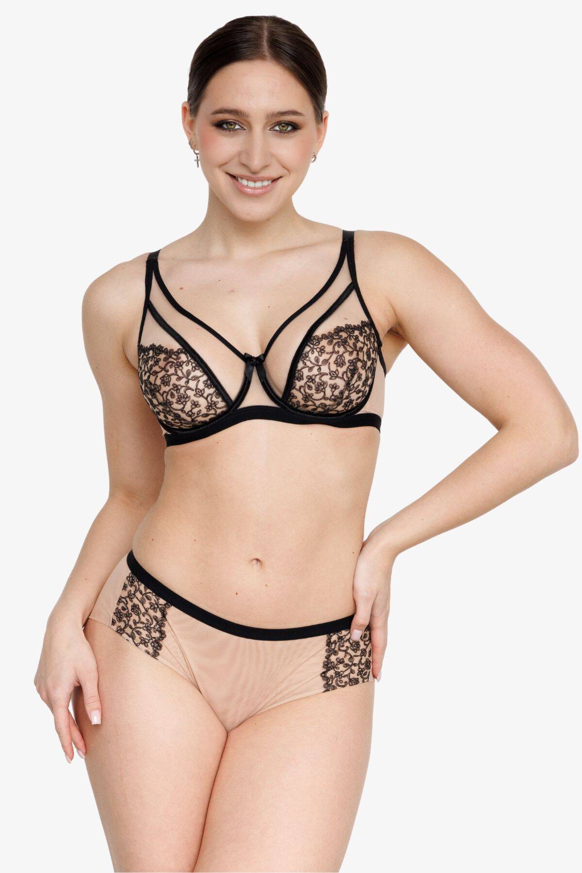 Бюстгальтер ZeBra 504575, чорний/тілесний вид 0