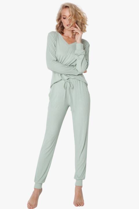 Піжама жіноча з брюками ARUELLE Tina set forest green Tina set forest green