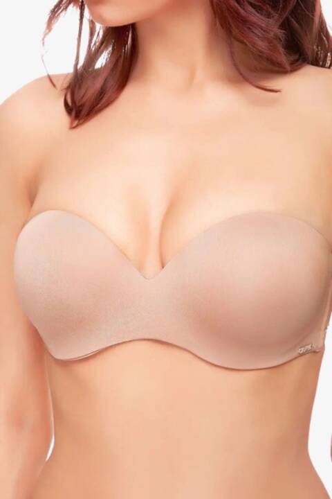 Бюстгальтер балконет, бежевий 