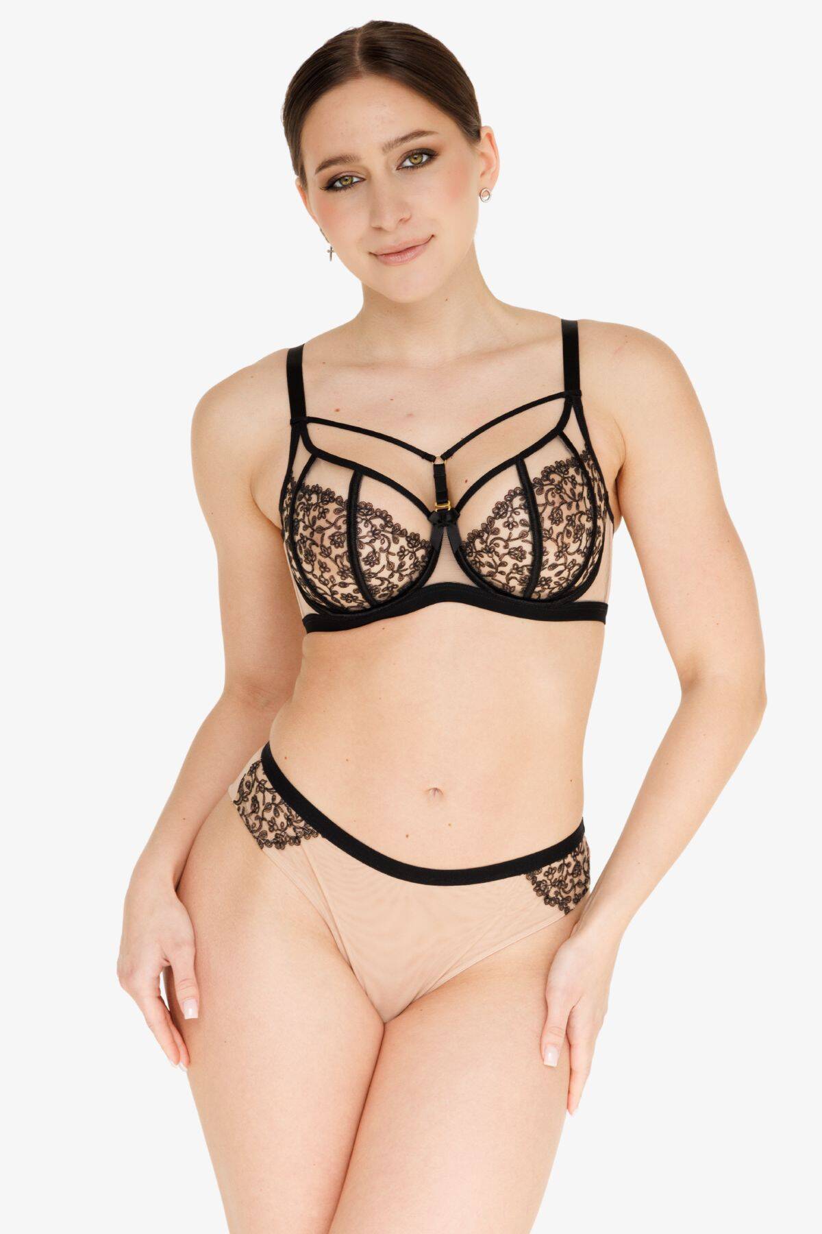 Бюстгальтер ZeBra 528575, чорний/тілесний вид 0