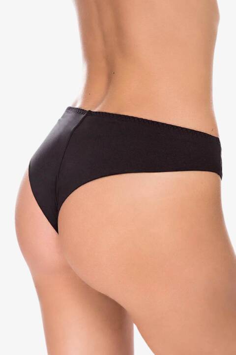 Трусики бразіліану, чорний 