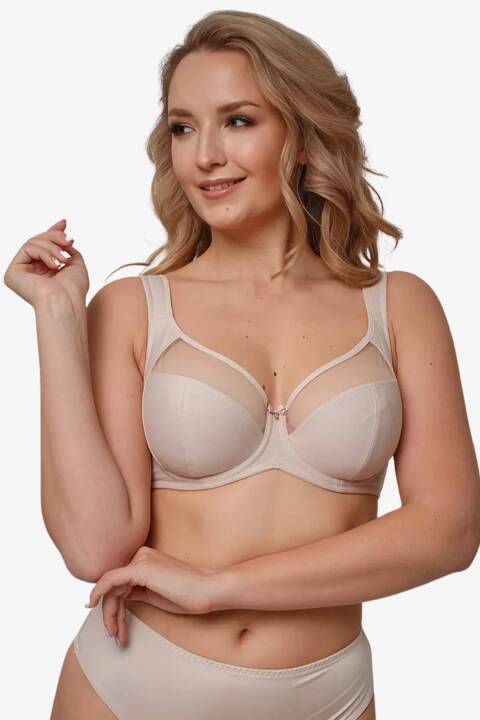 Бюстгальтер з м'якою чашкою, молочний 
