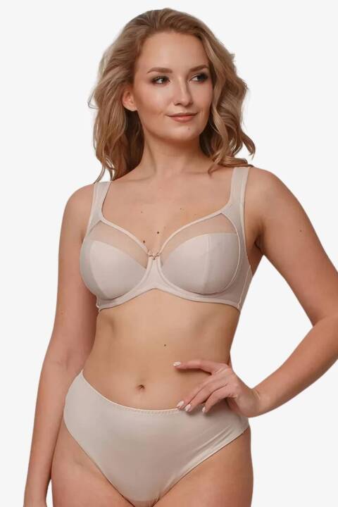 Бюстгальтер з м'якою чашкою, молочний 