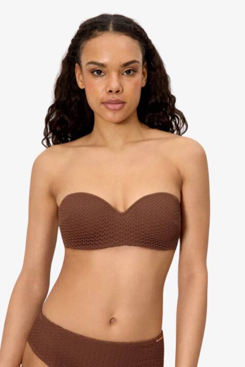 Купальник женcкий бандо, BROWN 