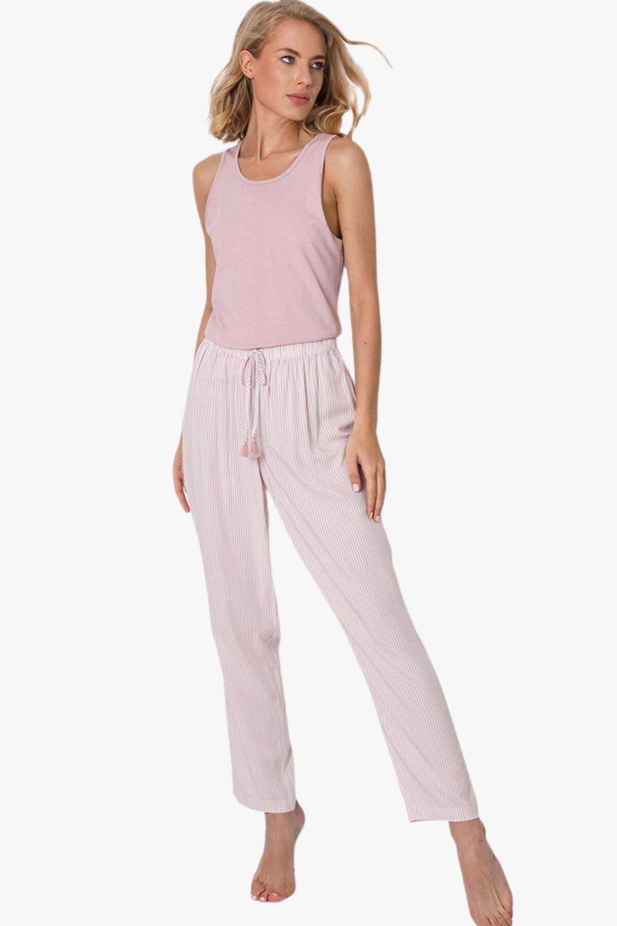 Пижама женская с брюками ARUELLE Vanessa pajama long, розовый вид 0