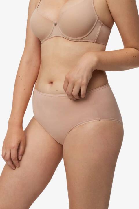 Трусики максі з високою талією, бежевий 