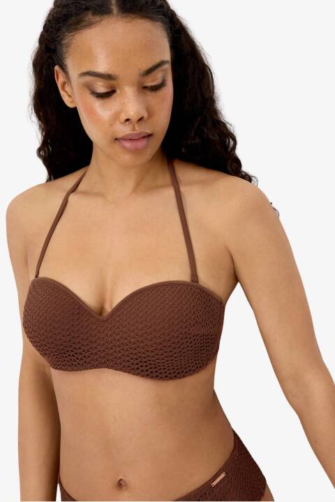 Купальник женcкий бандо, BROWN 