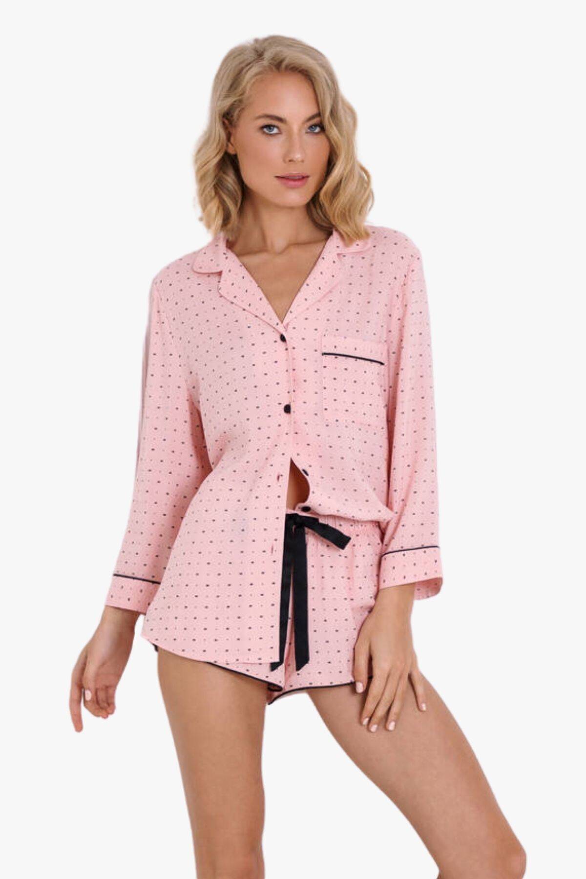Пижама женская Charlotte pajama short ARUELLE , розовый вид 0