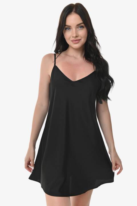 Сорочка жіноча вкорочена, чорний 