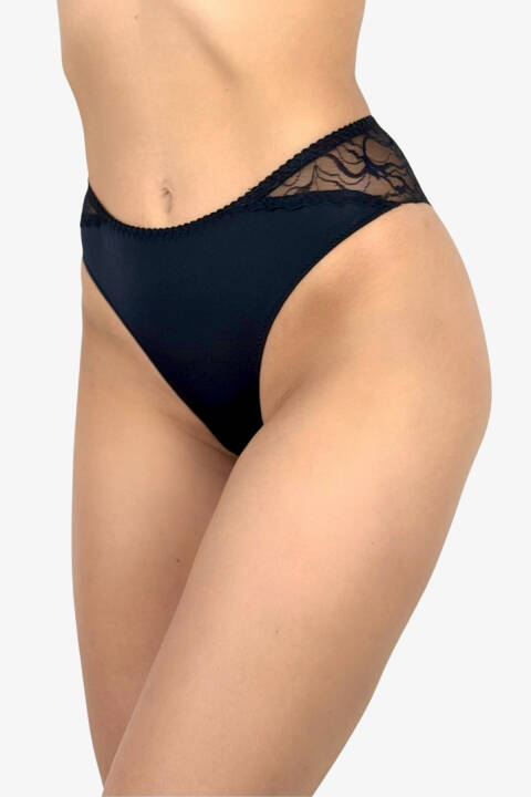 Трусики бразіліану, чорний 