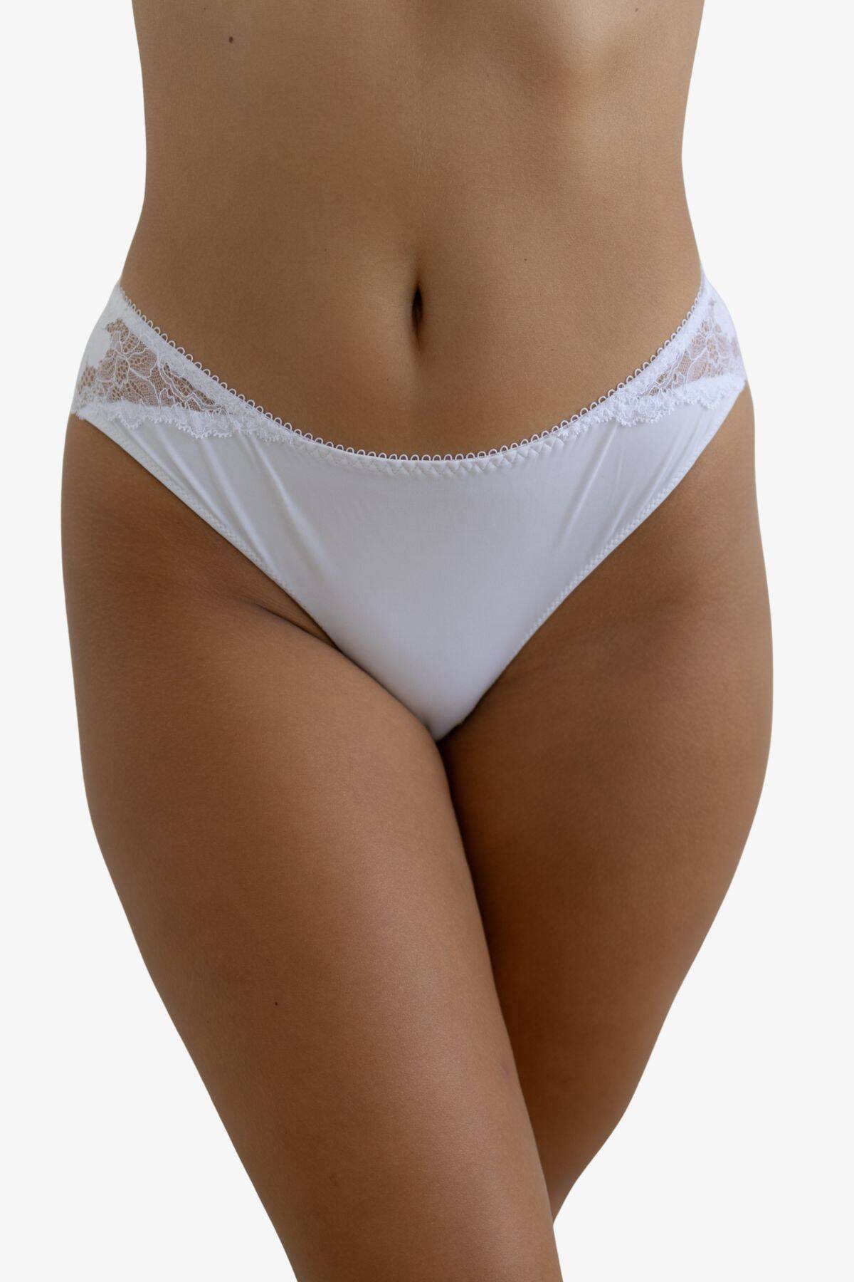 Трусики бразиліана MILANGE ML 4316, білий вид 0